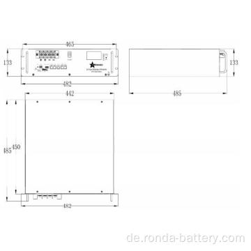 48 V 50AH LIFEPO4 Batterie Rack Home Energy Storage